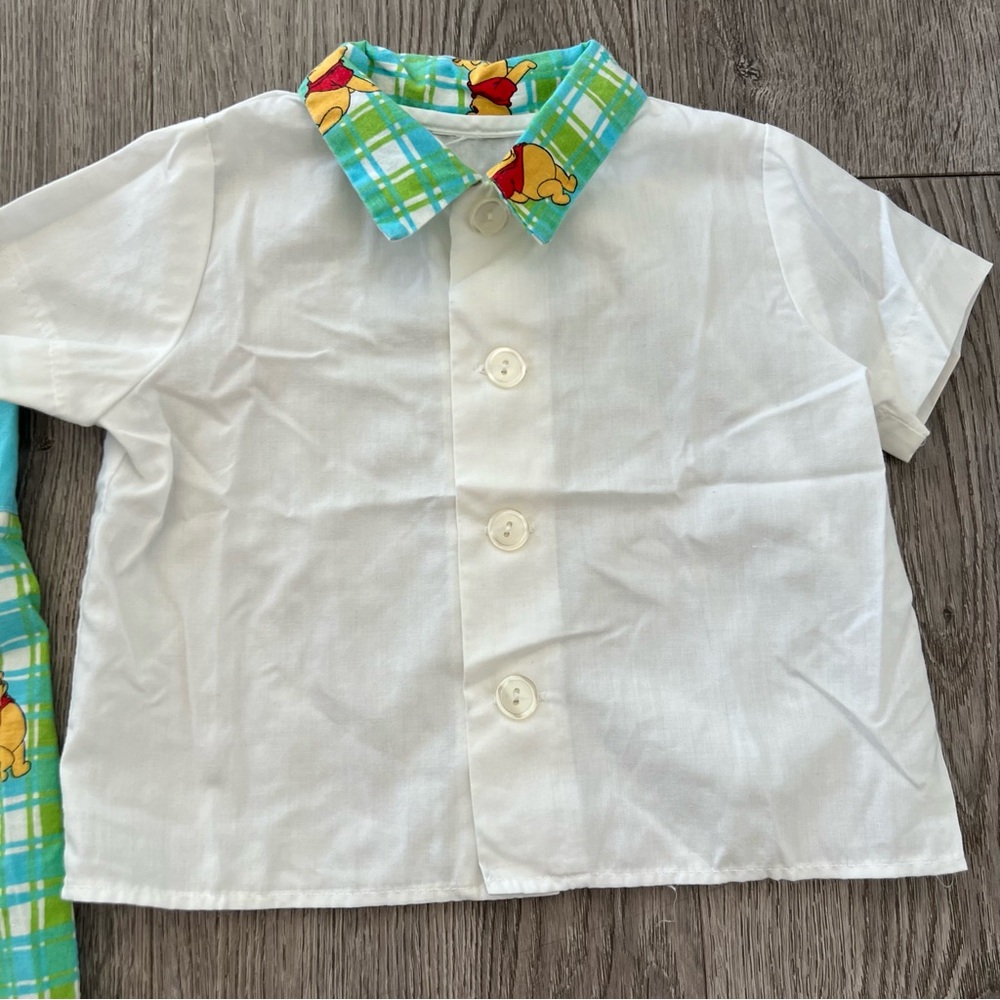 Vintage Disney Daisy Kingdom Winnie The Pooh Baby Boy 3 Pcs Romper Outfit Sz 6M - Picture 11 of 15